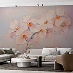 Wall murals Painting of white flowers