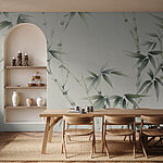 Wall murals Bamboo branches in gentle arrangement
