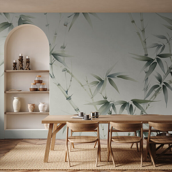 Bamboo branches in gentle arrangement Wall murals Bamboo branches in gentle arrangement