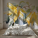 Wall murals Yellow flowers on a branch