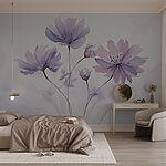 Wall murals Group of purple flowers
