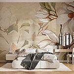 Wall murals Delicate blooms in soft tones