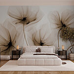 Wall murals Gentle blooms in soft hues.