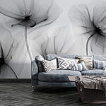 Wall murals Group of flowers with white petals