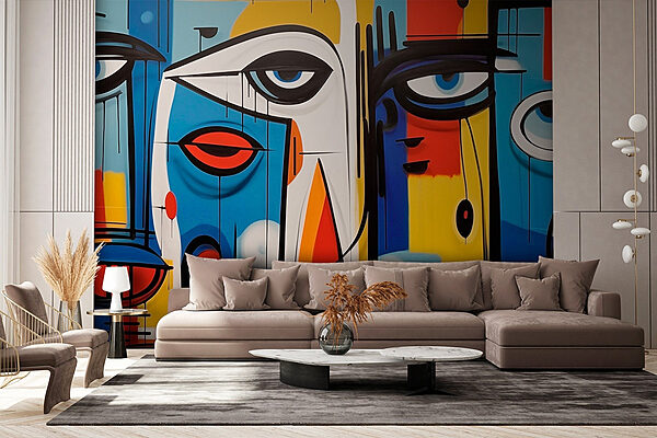 Colorful art piece of artwork Wall murals Colorful art piece of artwork