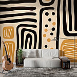 Wall murals Abstract patterns in warm tones