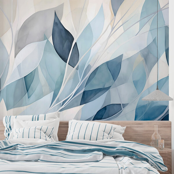 Wall mural Translucent leaves in soft hues (SKU: w02701) Wall mural Wall mural Translucent leaves in soft hues (SKU: w02701)