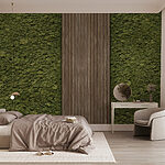 Wall murals Wood plank on a green carpet