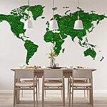 Wall murals Map of the world made of green plants