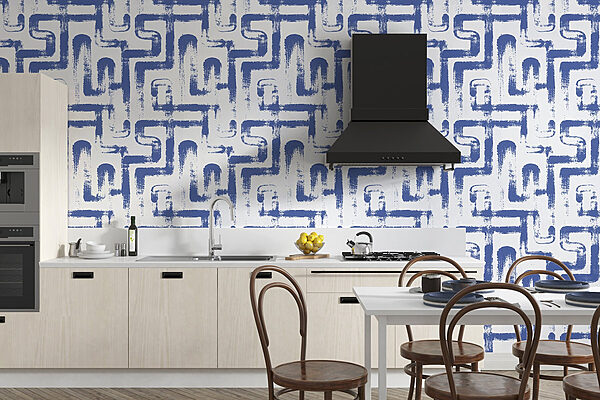 Blue and white pattern Wall murals Blue and white pattern