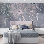 Wall murals Delicate florals against muted background