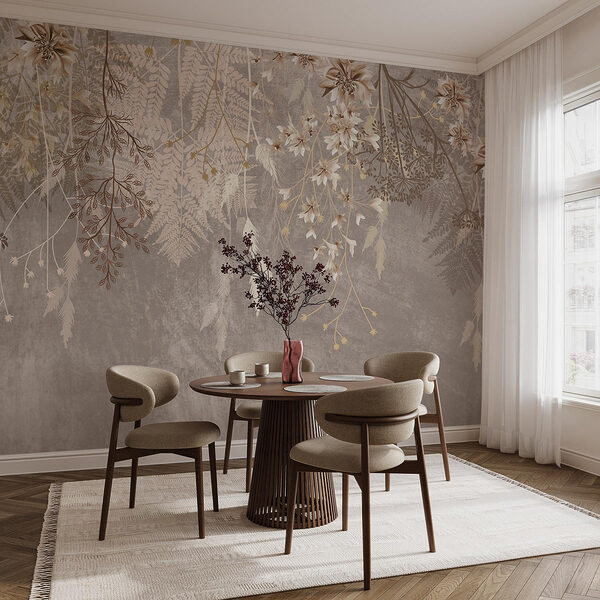 Wall mural Delicate floral arrangement overhead