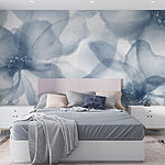Wall murals Group of flowers on a white background