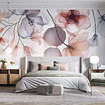 Wall murals Delicate blooms in soft hues.