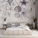 Wall murals Elegant floral design in muted tones