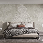 Wall murals White and grey patterned background