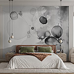 Wall murals Abstract black and white design elements