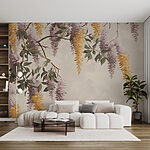 Wall murals Delicate blossoms in soft pastel hues