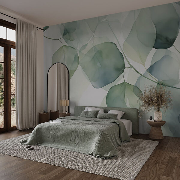 Gentle greens of nature's embrace Wall murals Gentle greens of nature's embrace