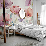 Wall murals Watercolor painting of flowers