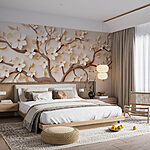 Wall murals Tree with flowers on it