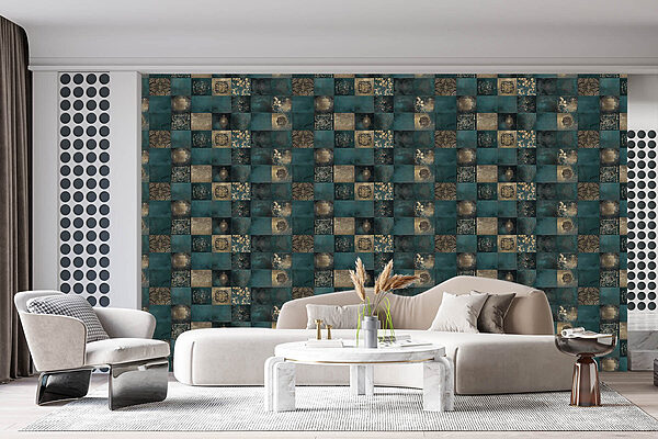Pattern of squares and dots Wall murals Pattern of squares and dots