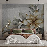 Wall murals Delicate floral arrangement on soft tones
