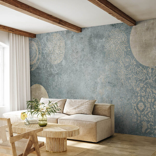 Wall mural Grey and white background with a pattern (SKU: w08627) Wall mural Wall mural Grey and white background with a pattern (SKU: w08627)