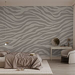 Wall murals Bold stripes in neutral tones.