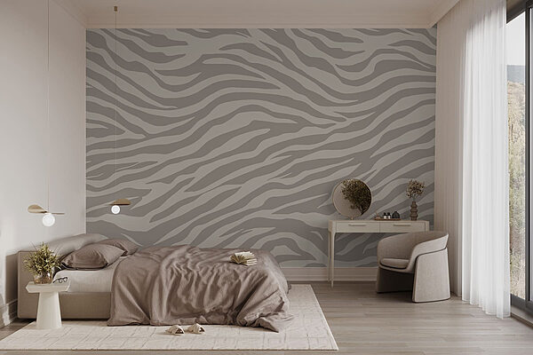 Bold stripes in neutral tones Wall murals Bold stripes in neutral tones