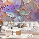Wall murals Group of flowers on a surface