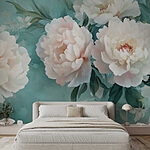 Wall murals Group of white flowers
