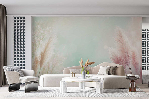 Delicate grass swaying in the breeze Wall murals Delicate grass swaying in the breeze