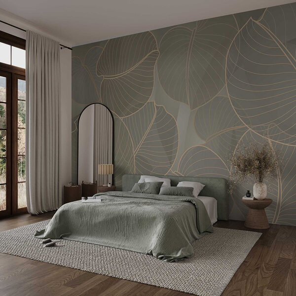 Wall mural Nature's delicate leaf patterns (SKU: w02768) Wall mural Wall mural Nature's delicate leaf patterns (SKU: w02768)