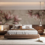 Wall murals Delicate blooms in soft pastel hues