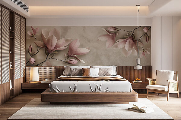 Wall murals Wall murals Delicate blooms in soft pastel hues (SKU: w08636v2)