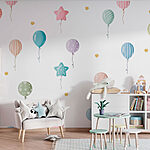 Wall murals Pattern of balloons and stars