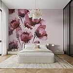 Wall murals Delicate blooms in soft hues.
