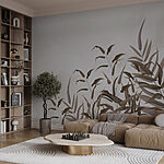 Wall murals Plant with brown leaves