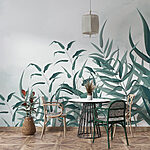 Wall murals Graceful leaves dance in soft breeze
