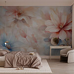 Wall murals Delicate blooms in soft hues.
