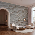 Wall murals White paper cut out of a wall