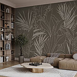 Wall murals Drawing of plants and leaves