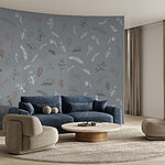 Wall murals Pattern of flowers and leaves