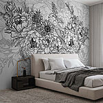 Wall murals Bird on a flower