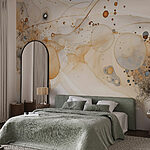 Wall murals Abstract shapes in soft hues.