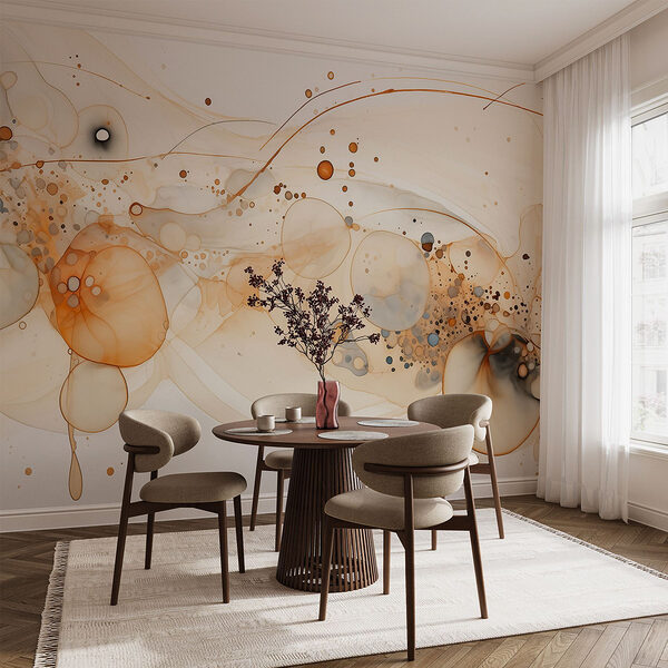 Wall mural Abstract shapes in soft hues