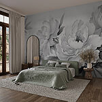 Wall murals Elegant blooms in monochromatic tones