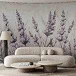 Wall murals Painting of flowers and leaves