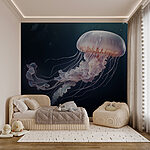 Wall murals Jellyfish in the water